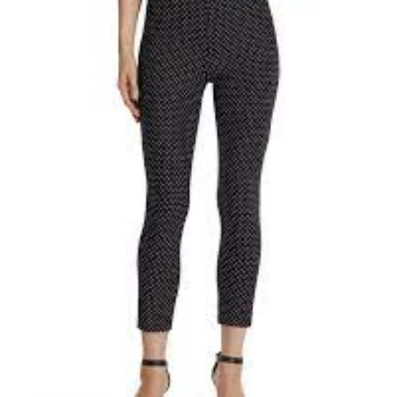 Chico's Black White Dot-Print Crop Leggings Womens 2 Large Pull On - Picture 2 of 14